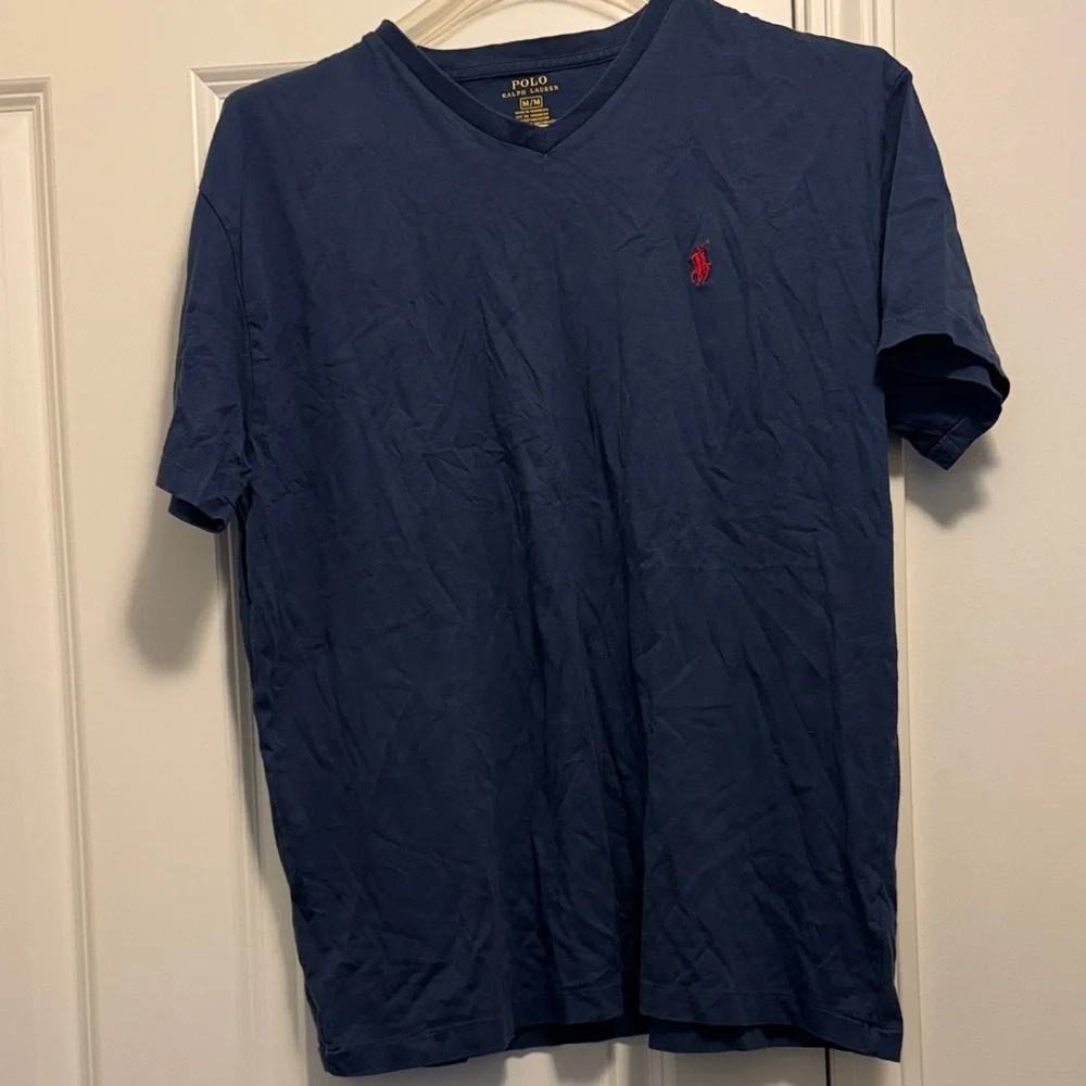 Polo by Ralph Lauren Men's Navy V-Neck Tee